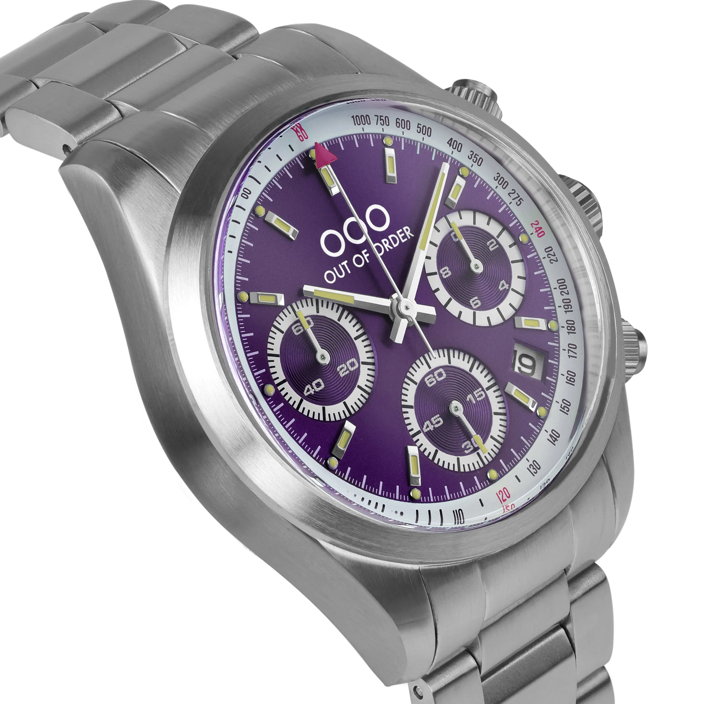 PURPLE SPORTY CRONOGRAFO - STAINLESS STEEL - ULTRA BRUSHED - Image 3