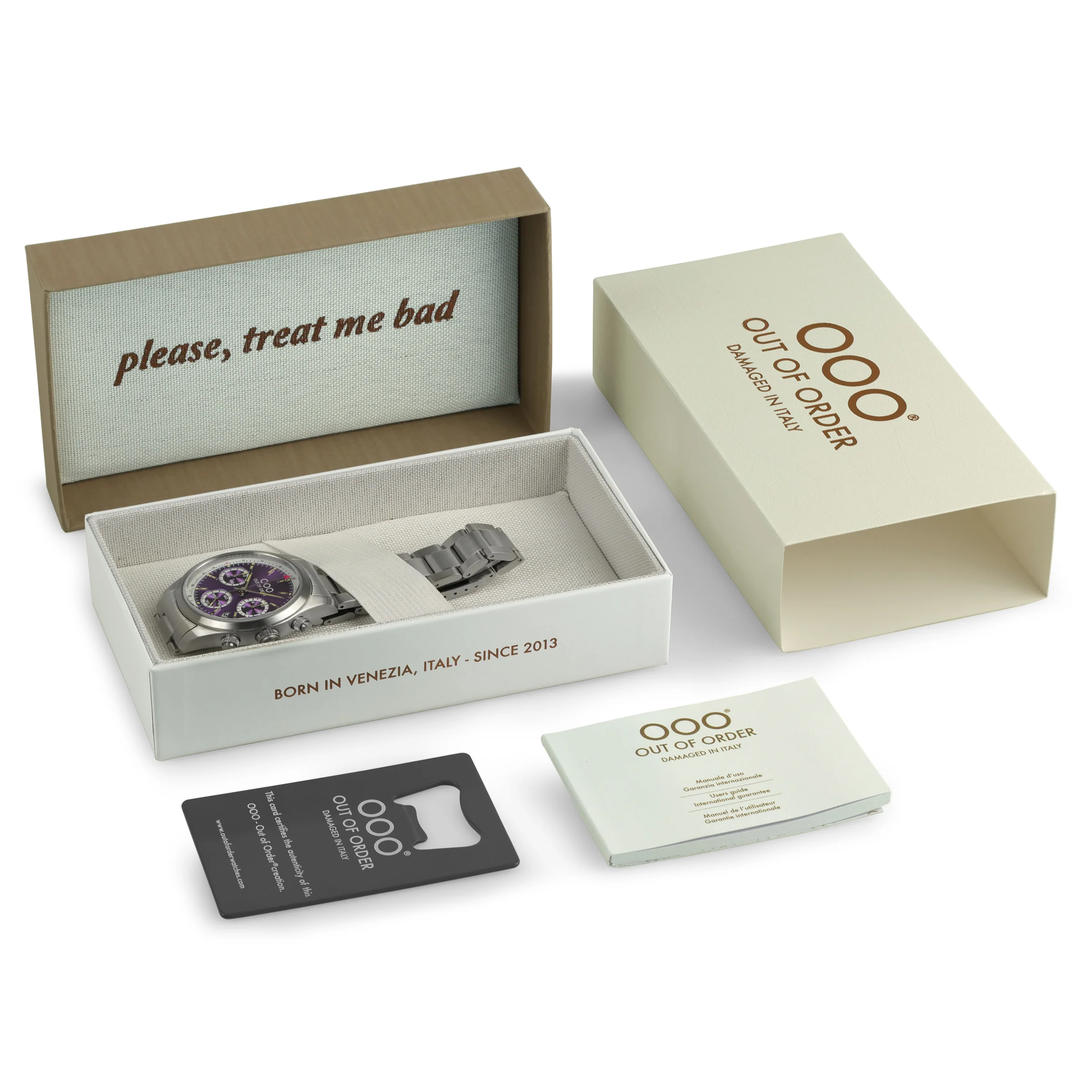 PURPLE SPORTY CRONOGRAFO - STAINLESS STEEL - ULTRA BRUSHED - Image 5